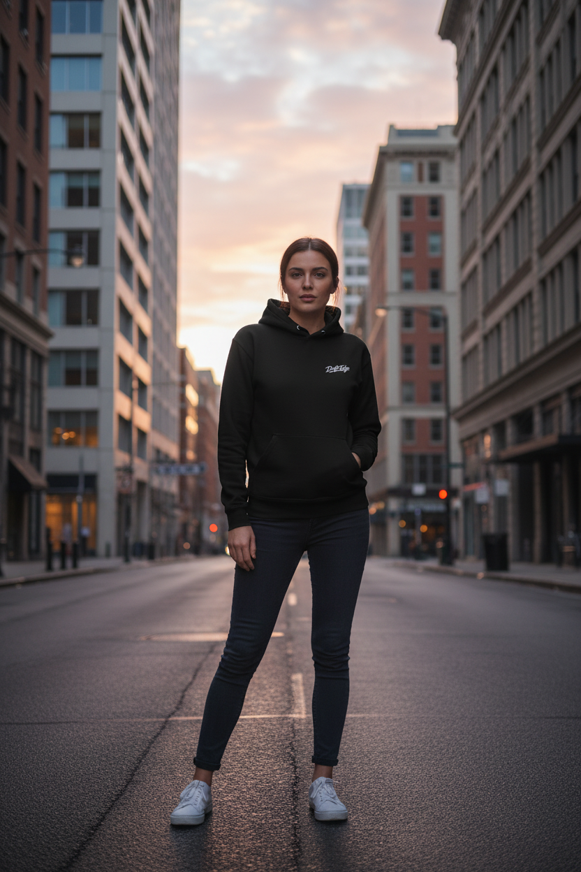 DriftEdge Core Hoodie - Black